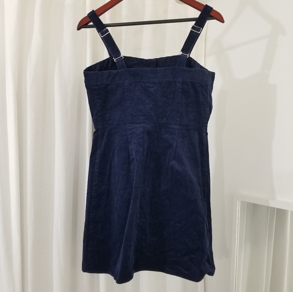 Tilly's Sky and Sparrow Corduroy Button Front Dress in Navy Blue Women's Size L - Picture 2 of 5
